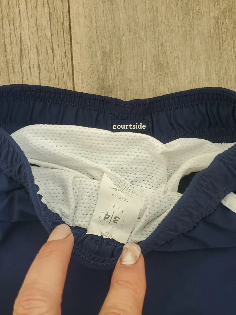 Courtside girls navy super short Size 3/4